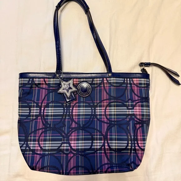 Coach Tartan Purple/Blue Plaid - Picture 6 of 10